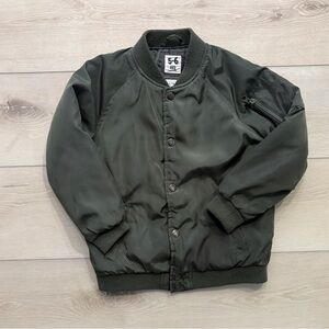 Kids Olive Bomber Jacket